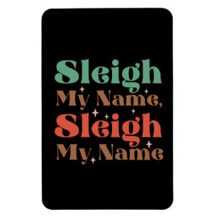 Xmas Geschenk Sleigh Mein Name Magnet