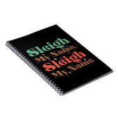 Xmas Geschenk Sleigh Mein Name Notizblock (Rechte Seite)