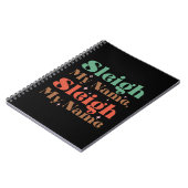 Xmas Geschenk Sleigh Mein Name Notizblock (Linke Seite)
