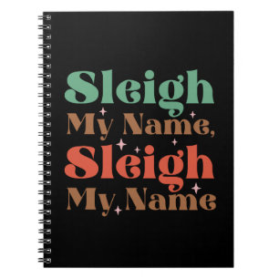 Xmas Geschenk Sleigh Mein Name Notizblock