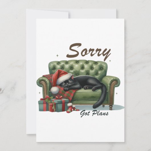 Xmas Geschenk Sorry Got Pläne Einladung (Vorderseite)