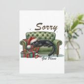 Xmas Geschenk Sorry Got Pläne Einladung (Stehend Vorderseite)