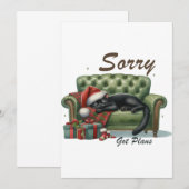 Xmas Geschenk Sorry Got Pläne Einladung (Vorne/Hinten)