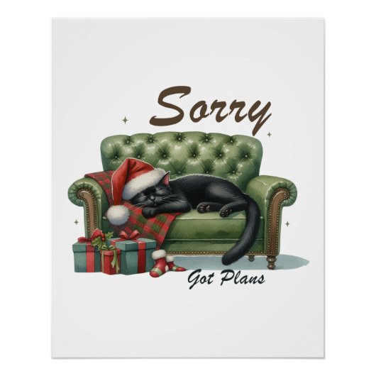 Xmas Geschenk Sorry Got Pläne Poster (Vorderseite)