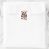 Xmas Geschenk Sorry Santa Runder Aufkleber (Tasche)