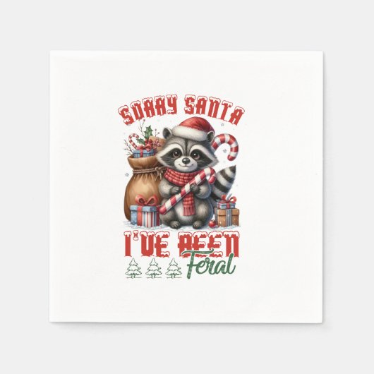 Xmas Geschenk Sorry Santa Serviette (Vorderseite)