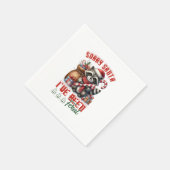 Xmas Geschenk Sorry Santa Serviette (Ecke)
