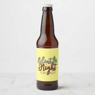 Xmas Geschenk Stille Nacht Ja Bierflaschenetikett