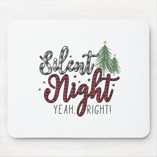 Xmas Geschenk Stille Nacht Ja Mousepad (Vorne)