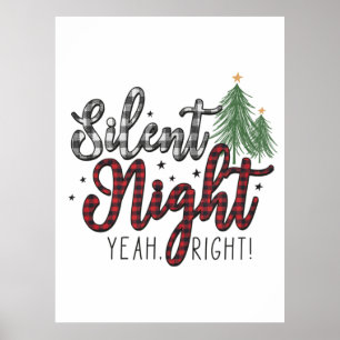 Xmas Geschenk Stille Nacht Ja Poster