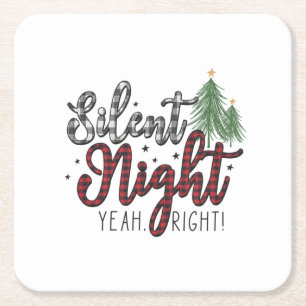 Xmas Geschenk Stille Nacht Ja Rechteckiger Pappuntersetzer