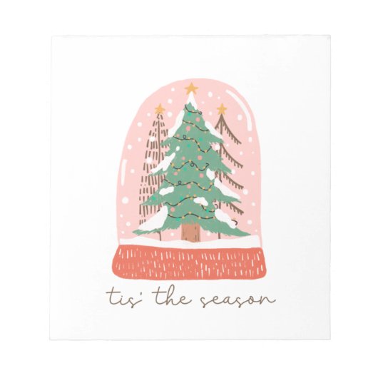 Xmas Geschenk Tree Dies ist die Jahreszeit Notizblock (Vorderseite)