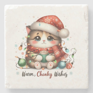 Xmas Geschenk Warme Chonky Wünsche Steinuntersetzer