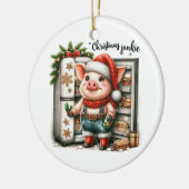 Xmas Geschenk Weihnachts Junkie Keramik Ornament (Links)