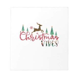 Xmas Geschenk Weihnachts-Vibes Notizblock