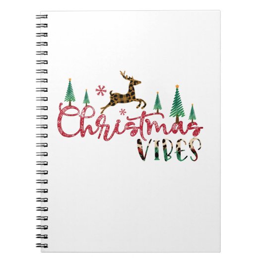 Xmas Geschenk Weihnachts-Vibes Notizblock (Vorderseite)