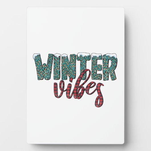 Xmas Geschenk Winter Vibes Fotoplatte (Vorderseite)