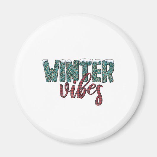 Xmas Geschenk Winter Vibes Magnet (Vorne)