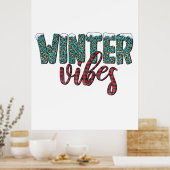 Xmas Geschenk Winter Vibes Poster (Küche)