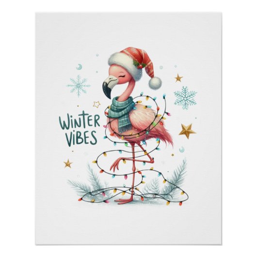 Xmas Geschenk Winter Vibes Poster (Vorderseite)