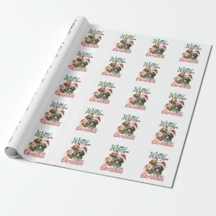 Xmas Geschenk Woof frohe Weihnachten Geschenkpapier