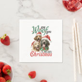 Xmas Geschenk Woof frohe Weihnachten Serviette (Beispiel)