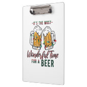 Xmas Geschenk wunderbare Zeit für ein Bier Klemmbrett (Links)