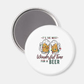 Xmas Geschenk wunderbare Zeit für ein Bier Magnet (Vorderseite/Rückseite)