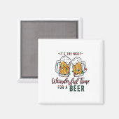 Xmas Geschenk wunderbare Zeit für ein Bier Magnet (Vorderseite/Rückseite)