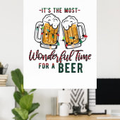 Xmas Geschenk wunderbare Zeit für ein Bier Poster (Heimbüro)