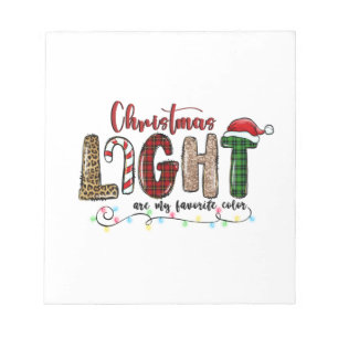 Xmas Geschenke Chritsmas Licht sind meine Liebling Notizblock