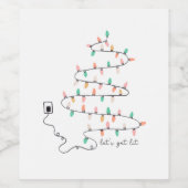 Xmas Geschenke Lass Lit Weinetikett (Einzelnes Label)