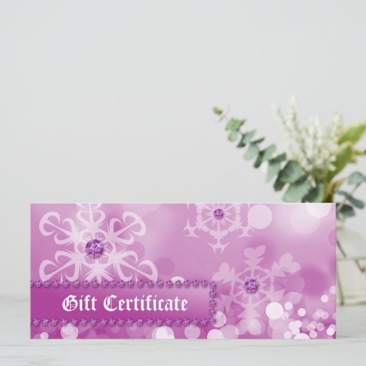 Xmas Geschenkgutscheine Wellness-Center Rosa Schne (Stehend Vorderseite)