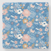 Xmas Geschenkstoff-Design mit einfachen Blume Steinuntersetzer (Vorderseite)