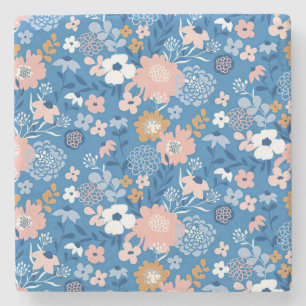 Xmas Geschenkstoff-Design mit einfachen Blume Steinuntersetzer