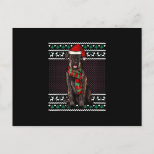 Xmas Giant Schnauzer Dog Weihnachtsmannmütze Ugly Ankündigungspostkarte