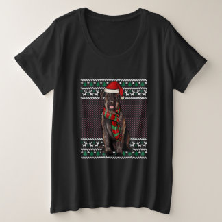 Xmas Giant Schnauzer Dog Weihnachtsmannmütze Ugly Große Größe T-Shirt