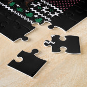 Xmas Giant Schnauzer Dog Weihnachtsmannmütze Ugly  Puzzle (Seite)