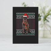 Xmas Giant Schnauzer Dog Weihnachtsmannmütze Ugly  RSVP Karte (Stehend Vorderseite)