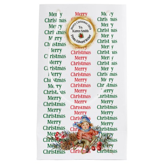 XMAS GIF BAG KLEINE GESCHENKTÜTE (Vorderseite)