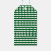 XMAS GIFT BAG green & red numbers editable Geschenkanhänger (Rückseite)