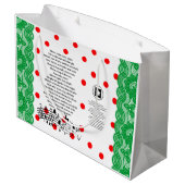 XMAS GIFT BAG GROßE GESCHENKTÜTE (Rückseite Schrägansicht)