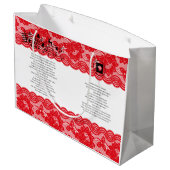 XMAS GIFT BAG GROßE GESCHENKTÜTE (Rückseite Schrägansicht)