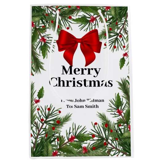 XMAS GIFT BAG MITTLERE GESCHENKTÜTE (Vorderseite)