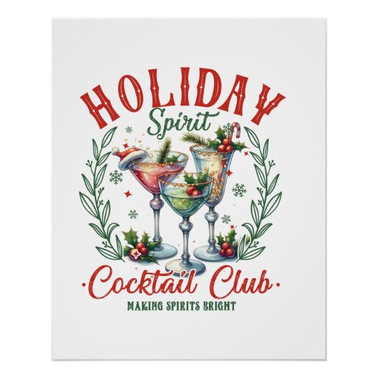 Xmas Gift Cocktail Club Poster (Vorderseite)