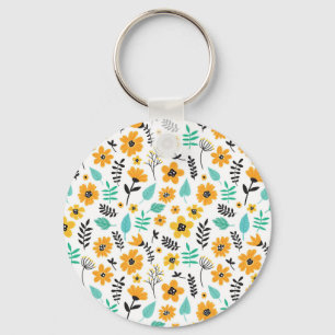 Xmas Gift Cute Hand Drawn Floral Colorful Schlüsselanhänger