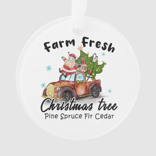 Xmas Gift Farm Fresh Christmas Tree Ornament (Vorderseite)