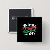 Xmas Gift Gefühl Jolly Button (Vorne & Hinten)