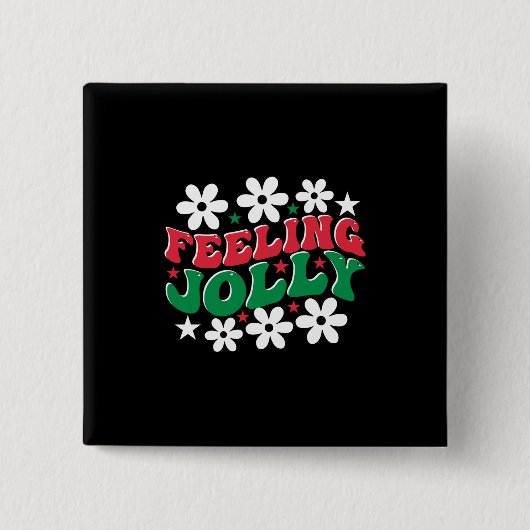 Xmas Gift Gefühl Jolly Button (Vorderseite)