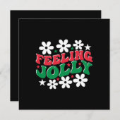 Xmas Gift Gefühl Jolly Einladung (Vorne/Hinten)